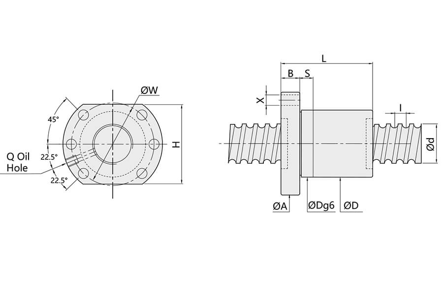 SFD Ball Screw Actuator Specifications